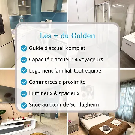 Daire Le Golden - Terrasse & Moderne - Proche Strasbourg - Commerces A Proximite Schiltigheim
