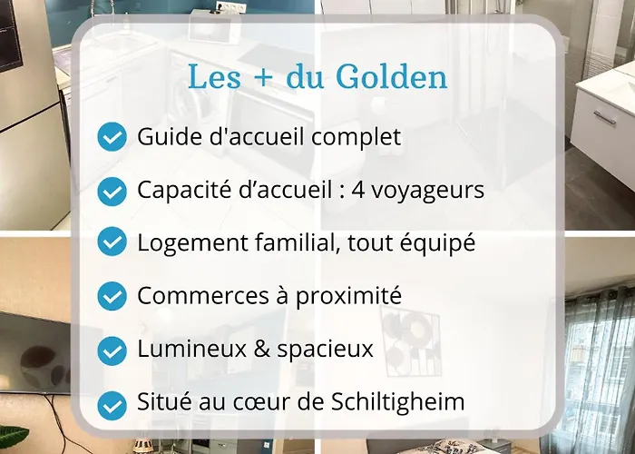 Appartement Le Golden - Terrasse & Moderne - Proche Strasbourg - Commerces A Proximite Schiltigheim